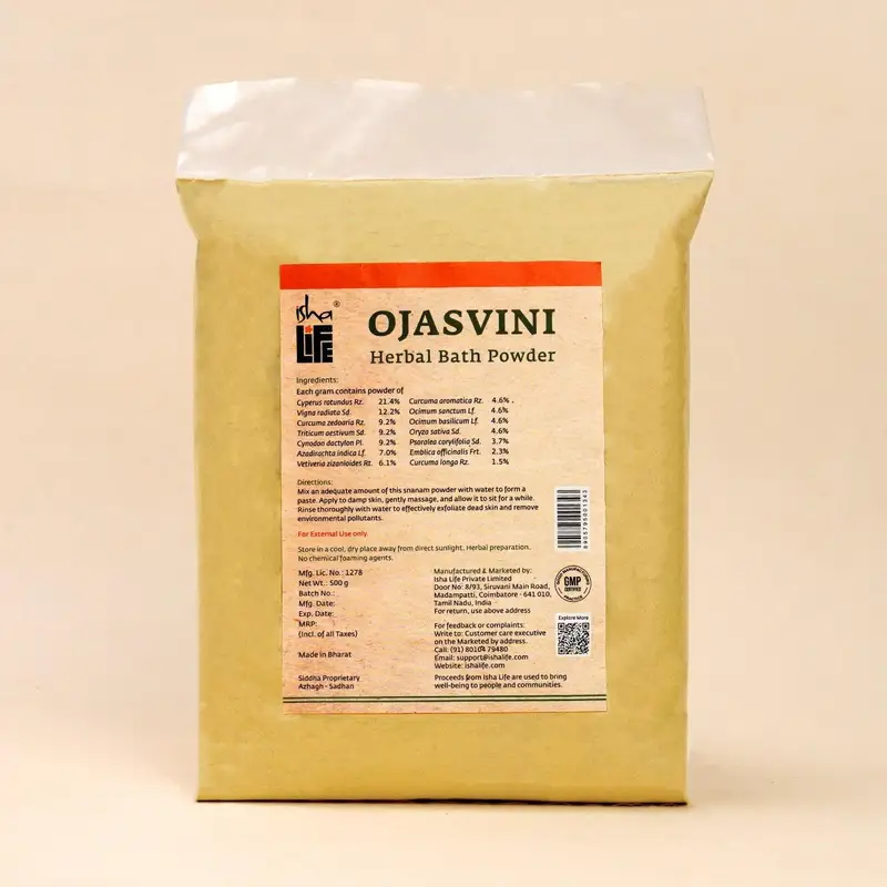 Isha Life Ojasvini Herbal Snanam Powder (Bath Powder) - Distacart