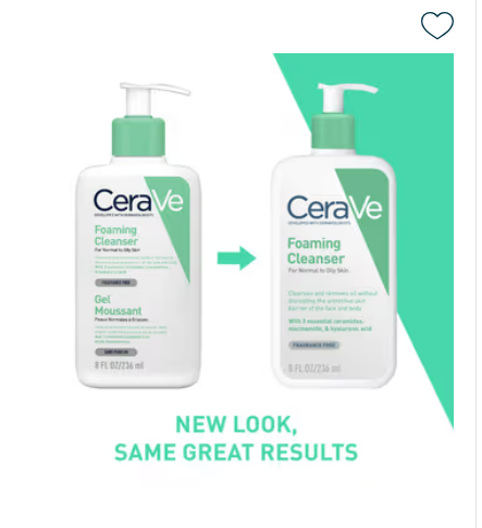 Cerave Foaming Daily Gel Cleanser for Normal to Oily Skin - Distacart