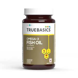 TrueBasics Omega-3 Fish Oil Capsules for Women & Men - Distacart