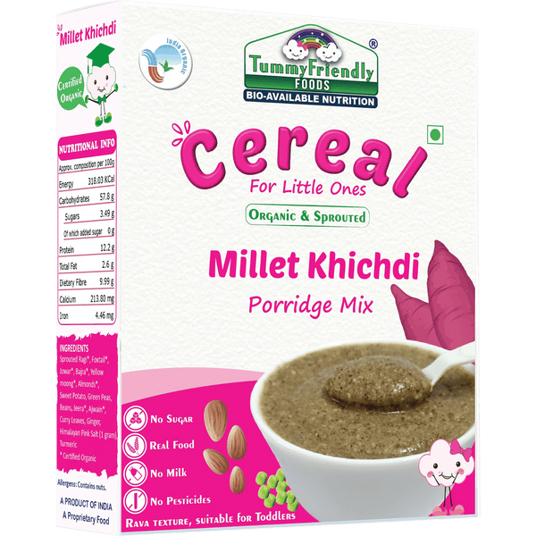 TummyFriendly Foods Organic Millet Khichdi Mix With Vegetables for Toddler Cereal - Distacart