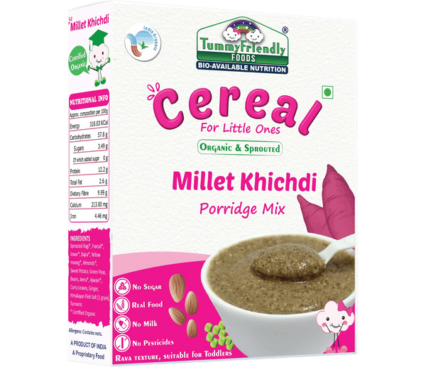 TummyFriendly Foods Organic Millet Khichdi Mix With Vegetables for Toddler Cereal