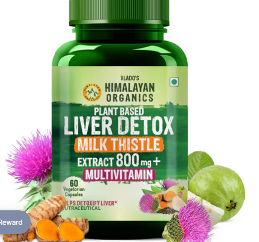 Himalayan Organics Plant Based Liver Support + Milk Thistle Vegetarian Capsules