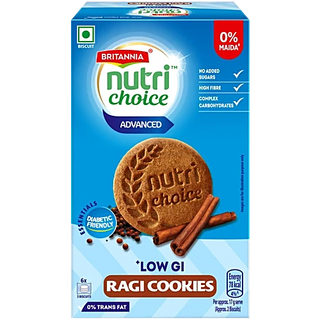 Britannia Nutri Choice Essentials Ragi Cookies - No Added Sugar - Distacart