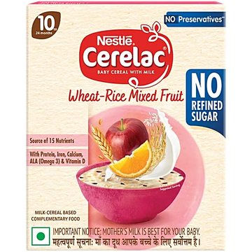 Nestle Cerelac Baby Cereal With Milk Wheat - Rice Mixed Fruit - Distacart