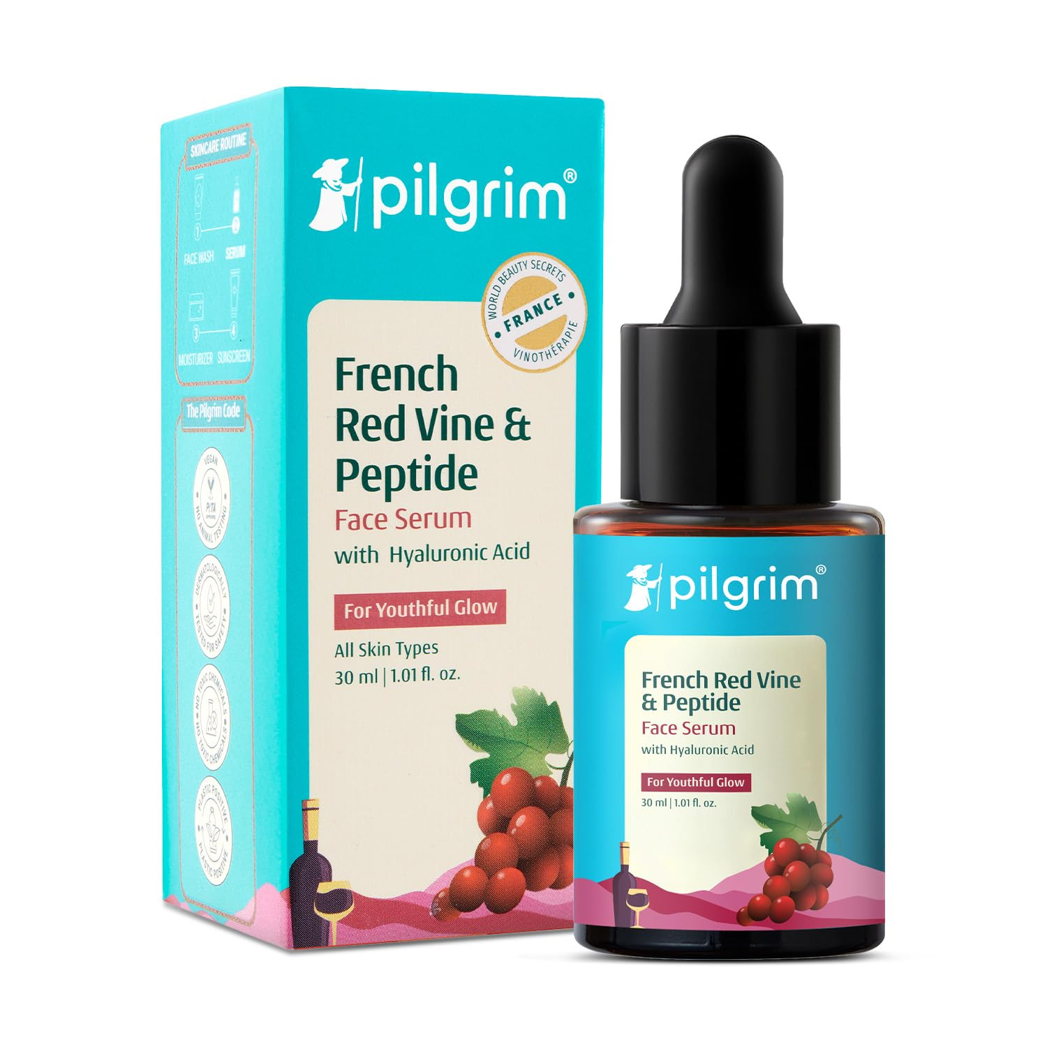 Pilgrim Red Vine Face Serum For Anti-Ageing - Dista
