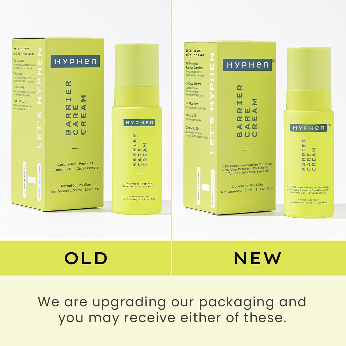 Hyphen By Kriti Sanon Barrier Care Cream For Dry Skin With Ceramide, Tamanu Oil, CICA Extracts, Instant Skin Hydration - Dista