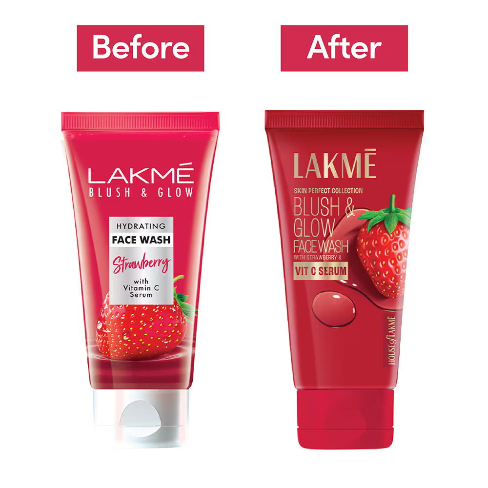 Lakme Blush & Glow Strawberry Freshness Gel Face Wash - Distacart