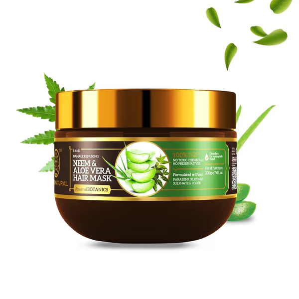 Khadi Natural Neem & Aloe Vera With Almond Oil & Coconut Oil Hair Mask - Distacart