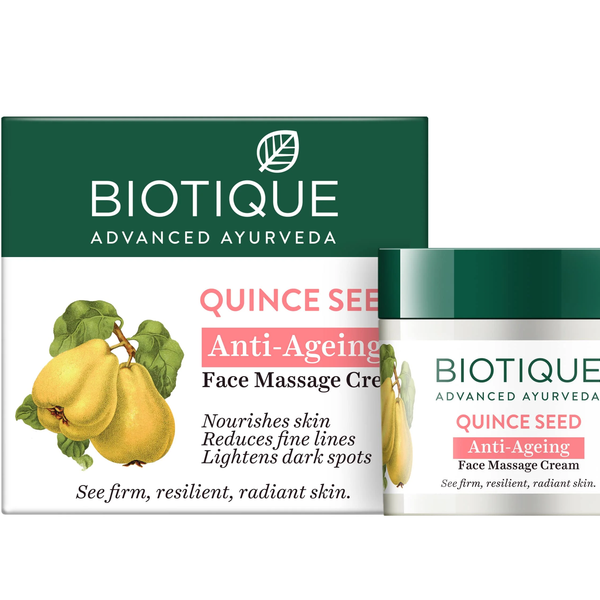 Biotique Advanced Ayurveda Quince Seed Anti-Ageing Face Massage Cream - Distacart