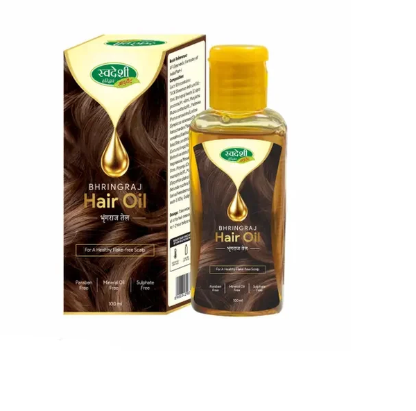 Swadeshi Bhringraj 100% Pure Ayurvedic Oil - Distacart