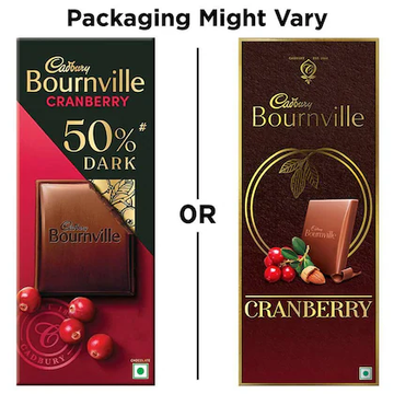 Cadbury Bournville Dark Chocolate Bar with Cranberry, 80g (Pack of 5) - Distacart