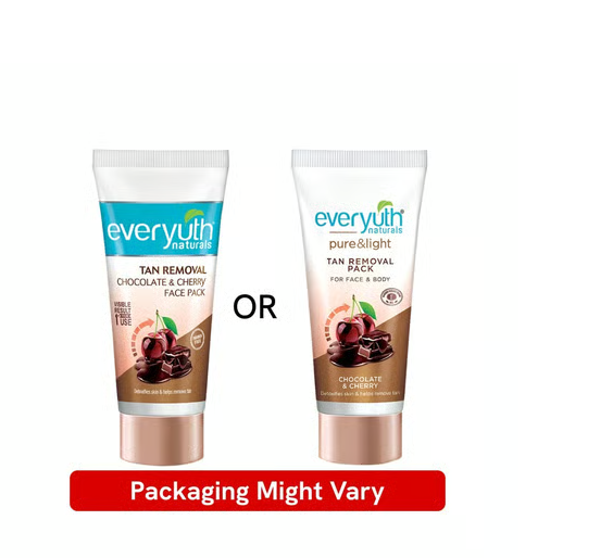 Everyuth Naturals Chocolate And Cherry Tan Removal Face & Body Pack - Distacart