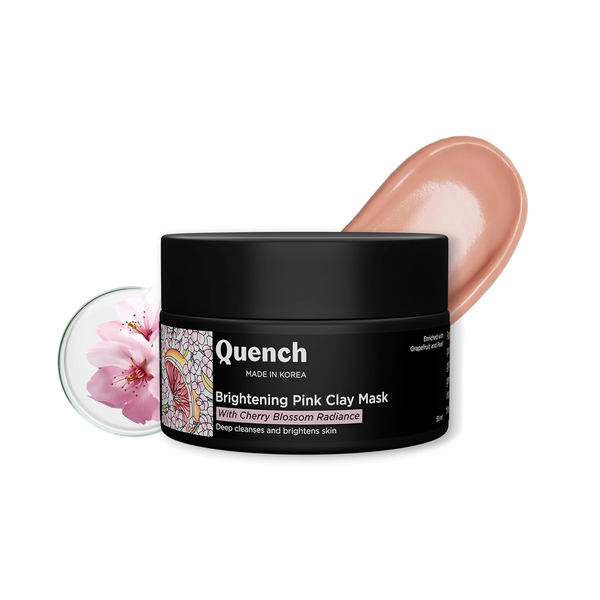 Quench Botanics Mon Cherry Brightening Pink Clay Mask - Korean Skincare - Distacart