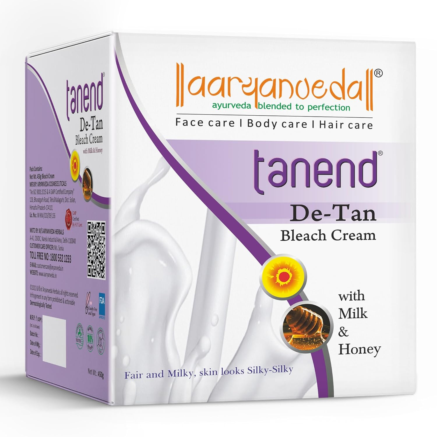 Aryanveda Tanend Bleach Cream - Distacart