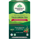Thumbnail for Organic India Tulsi Green Tea, Pomegranate, 25 Tea Bags - Distacart
