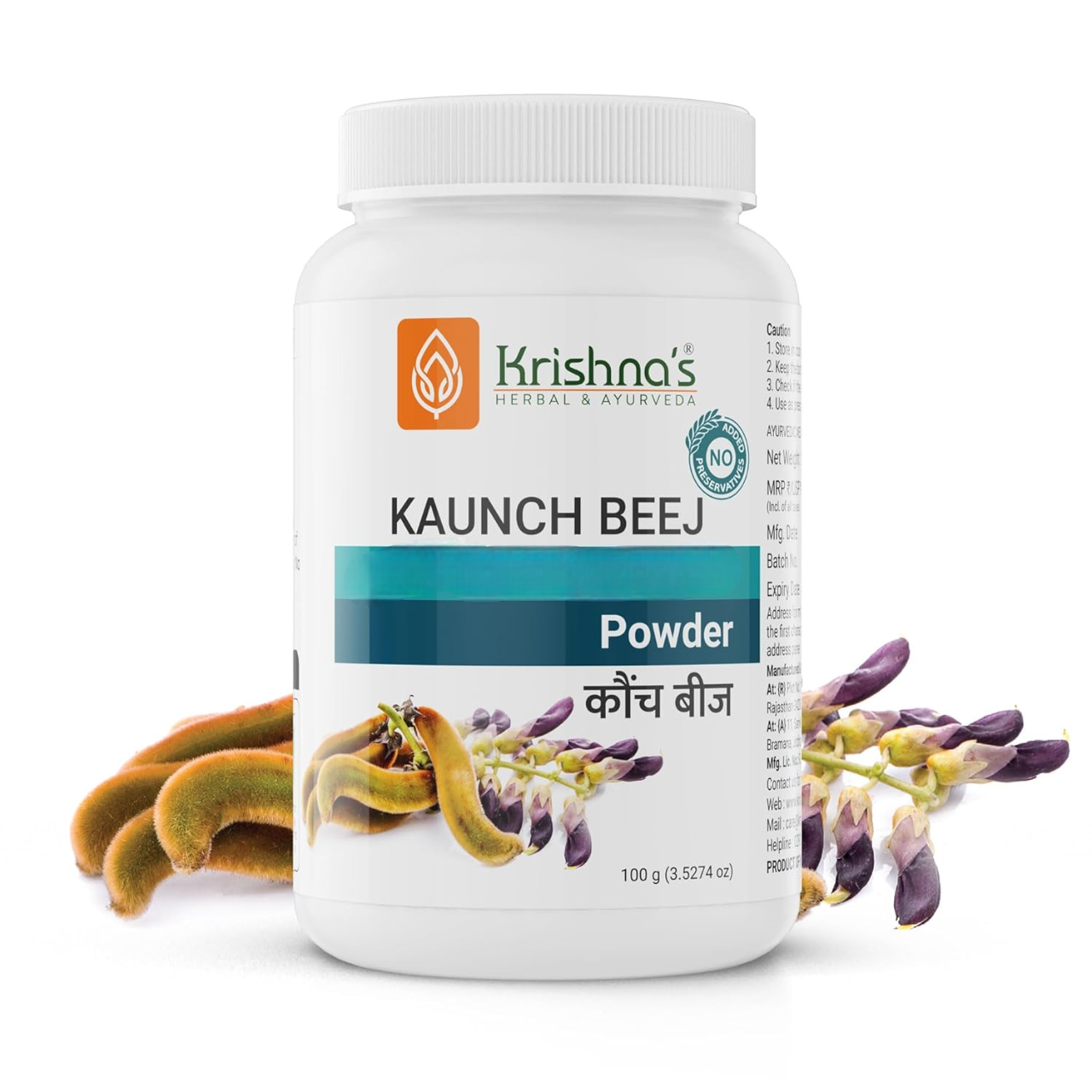 Krishna's Herbal & Ayurveda Kaunch Beej Powder - Distacart