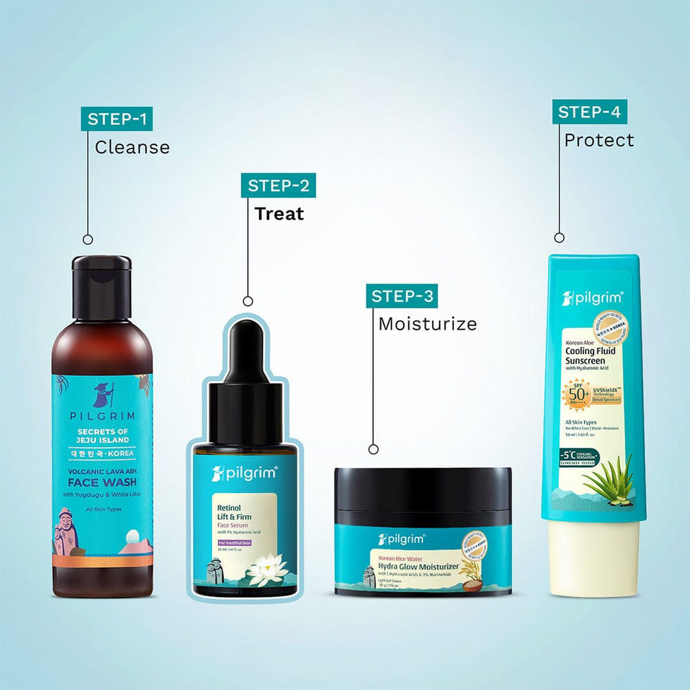Pilgrim Korean 0.5% Retinol & 1% Hyaluronic Acid Lift & Firm Anti Aging Serum, Reduce Fine Lines & Wrinkles - Distacart