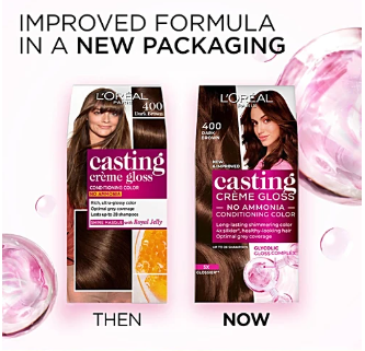 L'Oreal Paris Casting Creme Gloss Conditioning Hair Color - 400 Dark Brown - Distacart