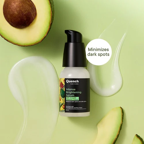 Quench Botanics Bravocado Intense Brightening Korean Serum for Pigmentation and Dark Spots, For All Skin Types - Korean Skincare - Distacart