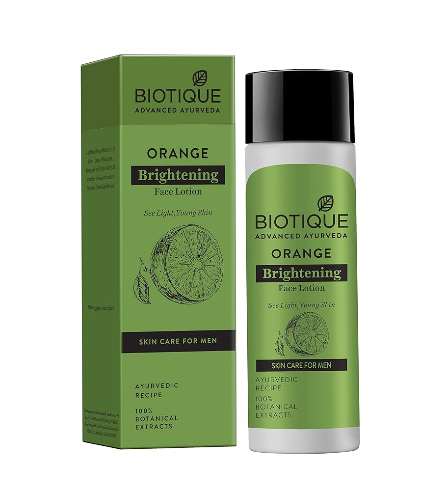 Biotique Bio Orange Whitening Face Lotion For Men - Distacart