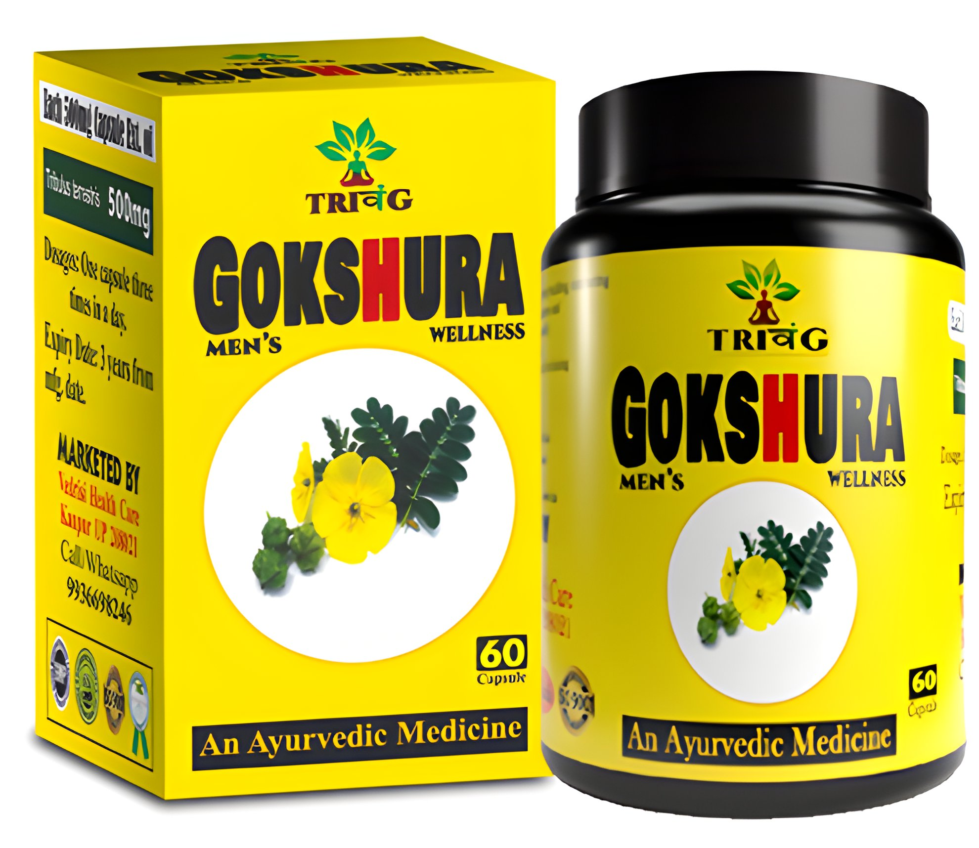 Trivang Gokshura Men's Wellness Capsules - Distacart