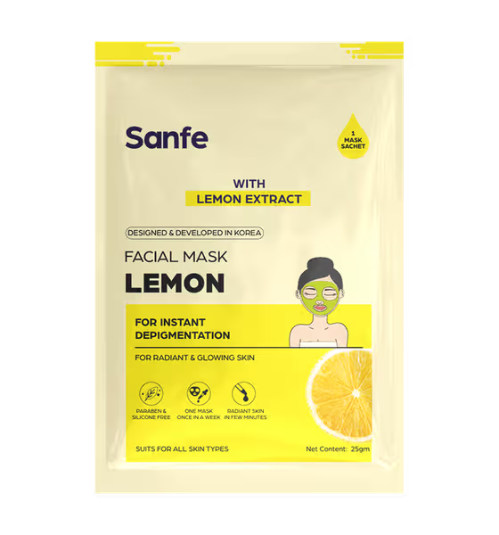 Sanfe Instant Depigmentation Lemon Facial Mask - Distacart