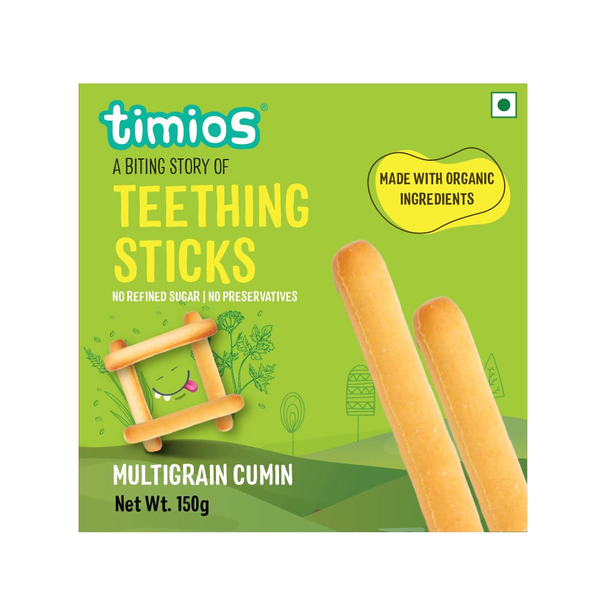 Timios Multigrain Cumin Teething Sticks For Toddlers - Distacart