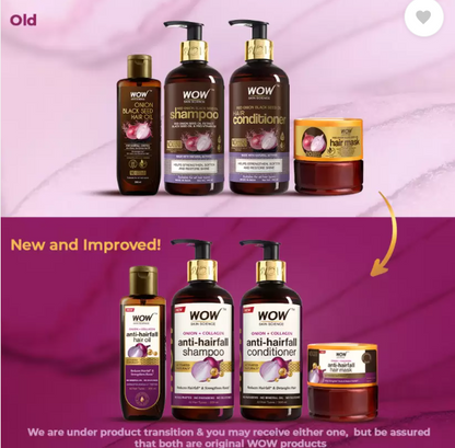Wow Skin Science Onion Black Seed Oil Hair Care Ultimate 4 Kit - Distacart