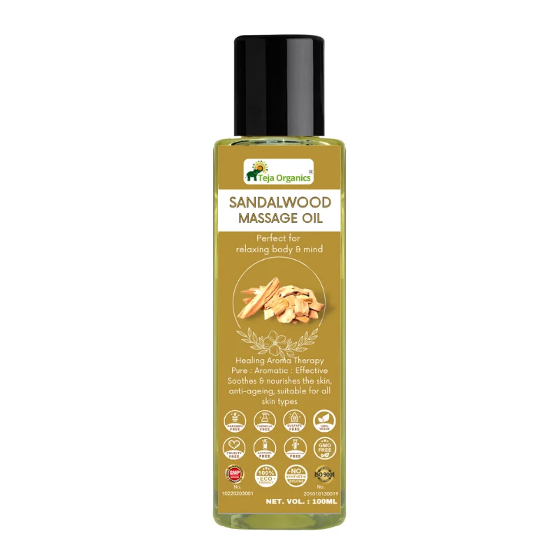 Teja Organics Sandalwood Massage Oil - Distacart
