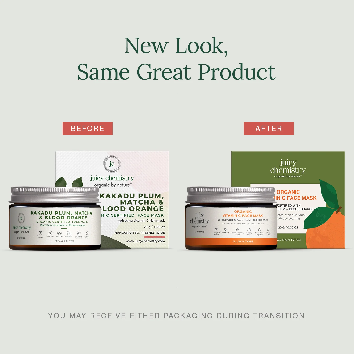 Juicy Chemistry Kakadu Plum, Matcha & Blood Orange Face Mask - Distacart