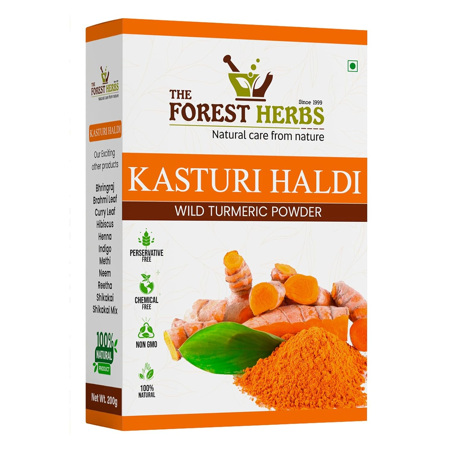 Forest Herbs Kasturi Haldi Face Care Powder - Distacart