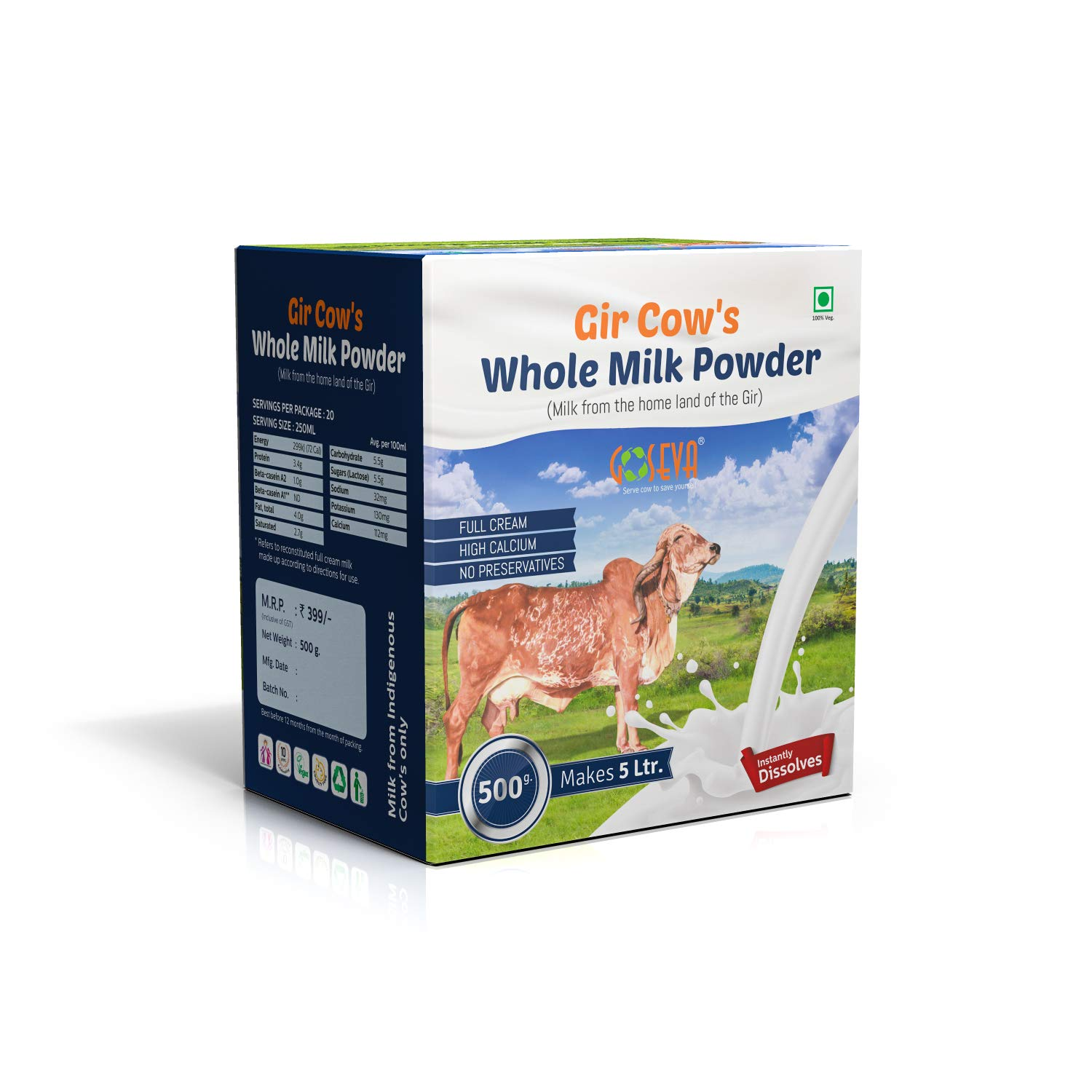 Goseva Gir Cow A2 Milk Powder - Distacart