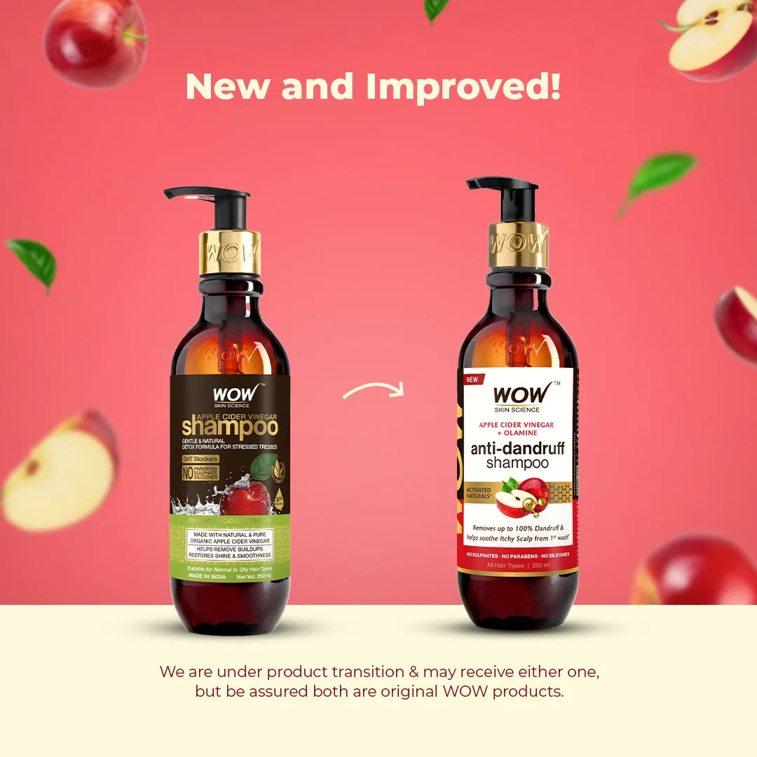 Wow Skin Science Apple Cider Vinegar Shampoo - Distacart