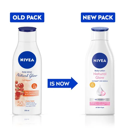 Nivea Body Lotion Natural Glow Cell Repair - Distacart