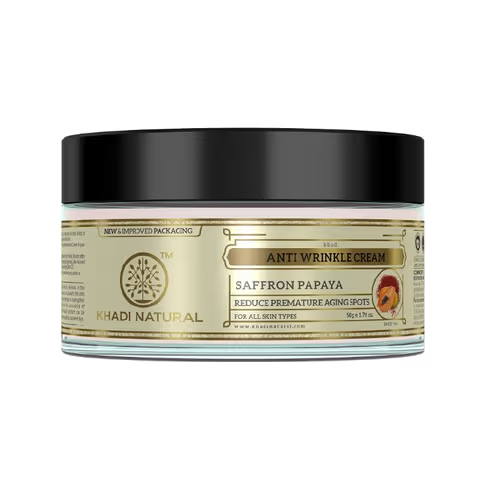 Khadi Natural Saffron & Papaya Anti Wrinkle Cream - Distacart