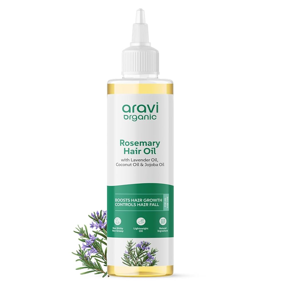 Aravi Organic Rosemary Lavender Hair Growth Hair Oil - Distacart