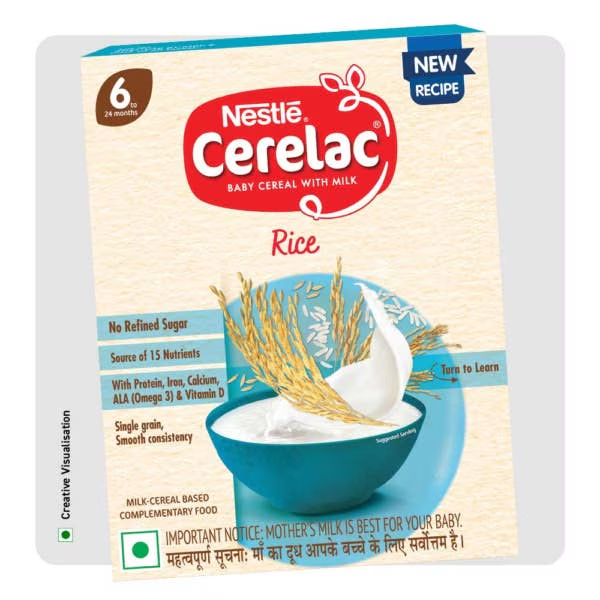 Nestle Cerelac Baby Cereal with Milk - Rice, From 6-12 Months - Distacart