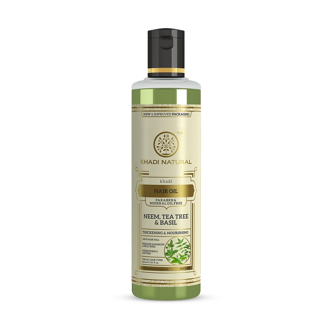 Khadi Natural Neem, Teatree & Basil Hair Oil - Distacart
