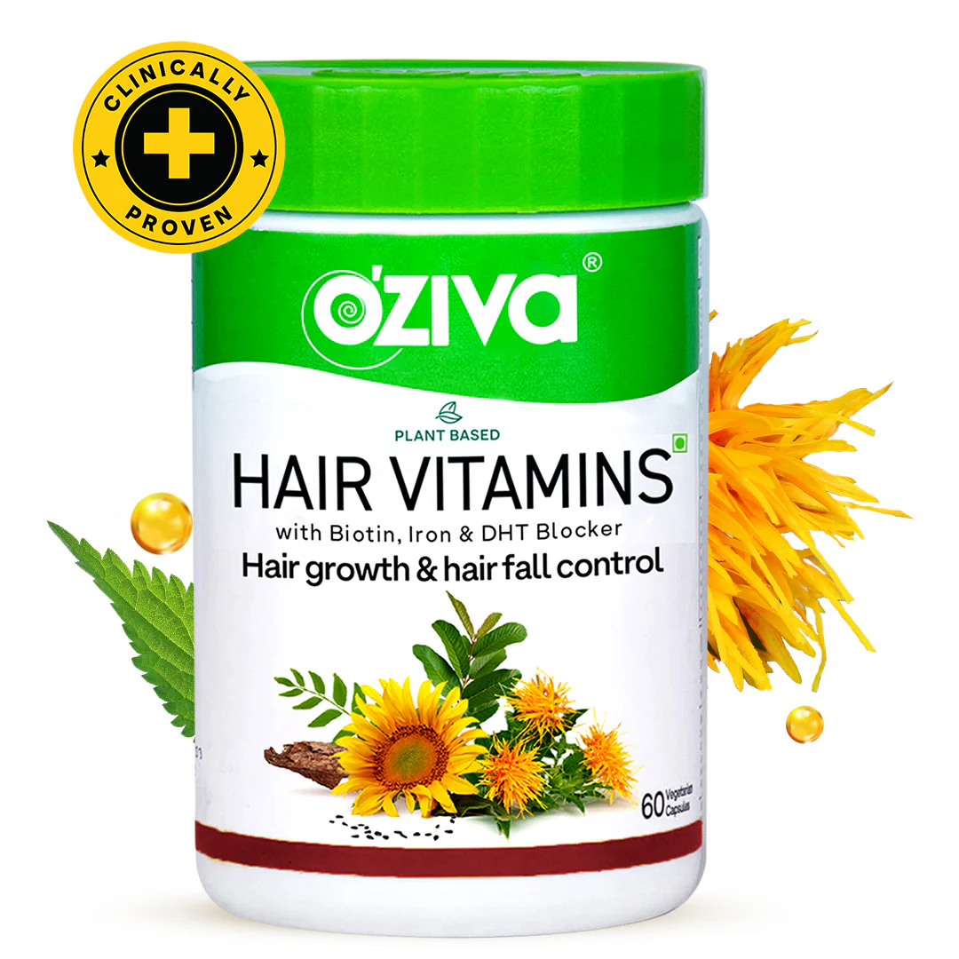 OZiva Hair Vitamins (With Biotin, Iron & Vitamin E) - Distacart