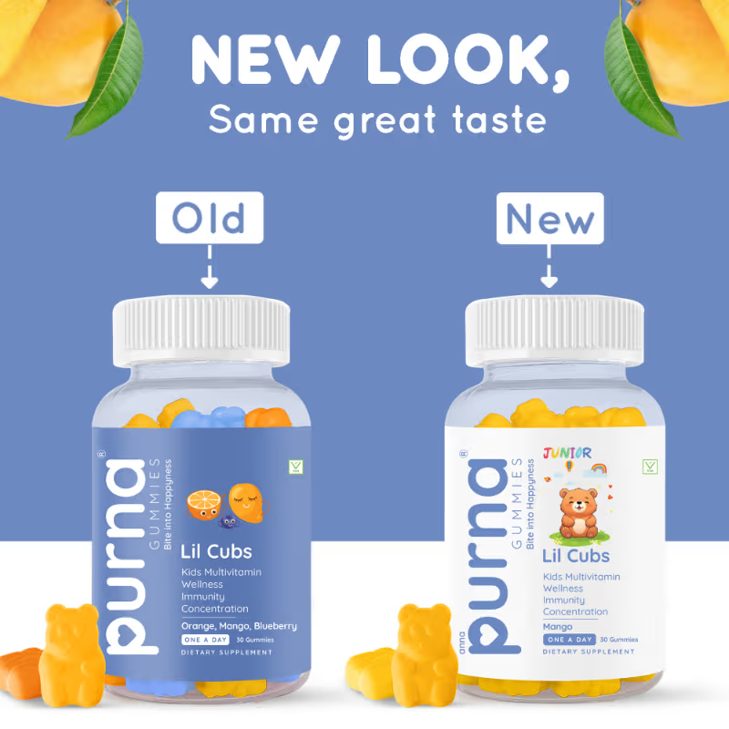 Purna Gummies Kids Multivitamin Gummies for Growth, Immunity and Health - Distacart