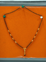 Thumbnail for NVR Women Ethnic Gold-Polished Beaded Mangalsutra - Distacart
