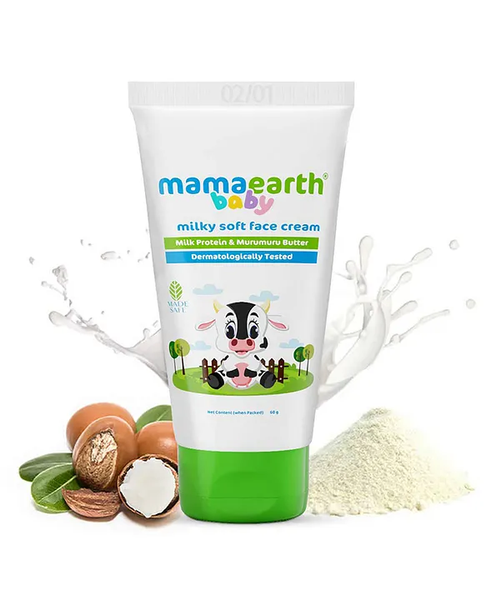 Mamaearth Milky Soft Baby Face Cream For Moisturizes, Soothes, Heals Chapped Skin - Distacart