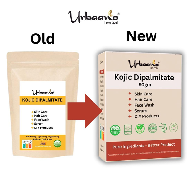 Urbaano Herbal Pure Kojic Acid Dipalmitate Powder for Skin Serum, Cream - Distacart