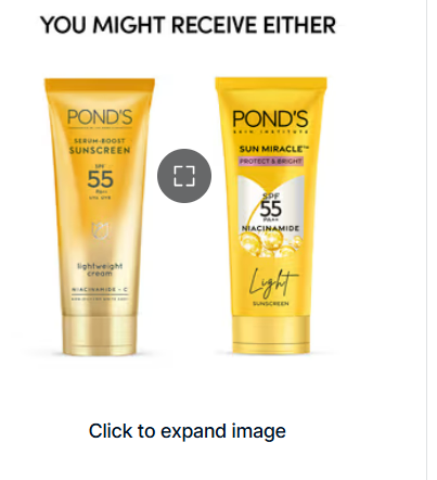Ponds Super Light Gel Oil Free Moisturizer + Ponds Sunscreen Combo - Distacart