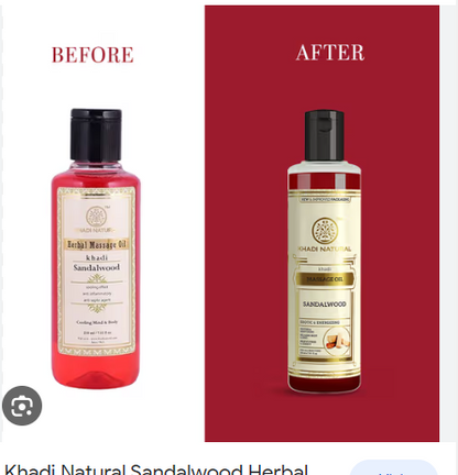 Khadi Natural Sandalwood Massage Oil - Distacart
