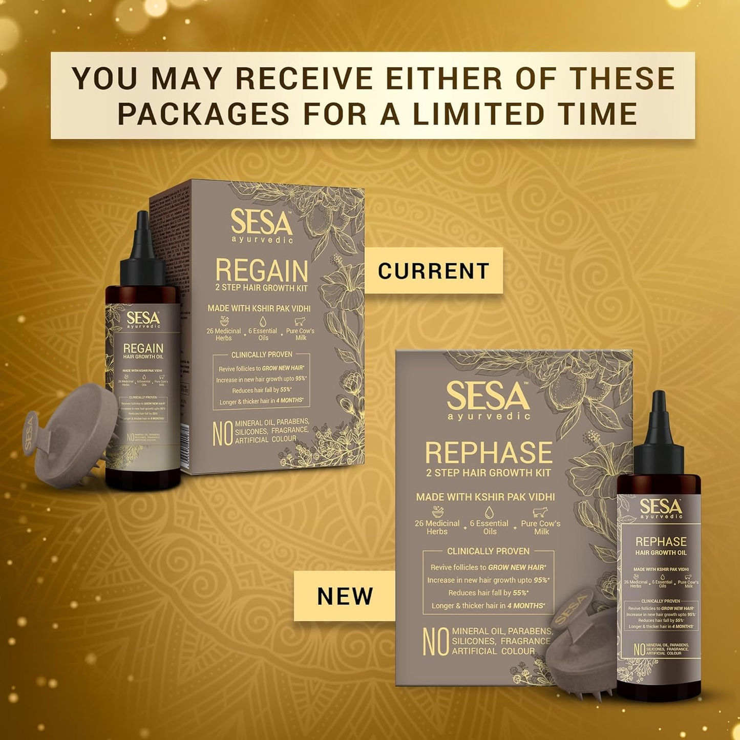 Sesa Ayurvedic Regain 2 Step Hair Growth Kit - Distacart