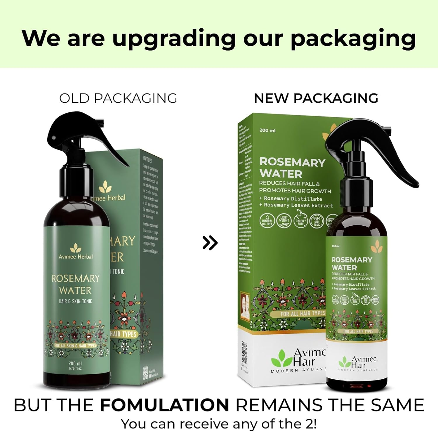 Avimee Herbal Rosemary Water For Hair And Skin For Hair Growth, Hair Fall Control and Scalp Health - Distacart