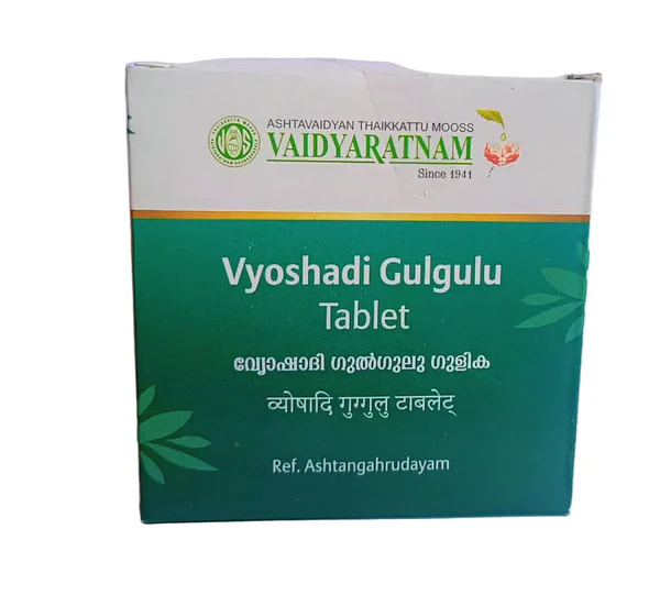 Vaidyaratnam Vyoshadi Gulgulu Gulika Tablet - Distacart