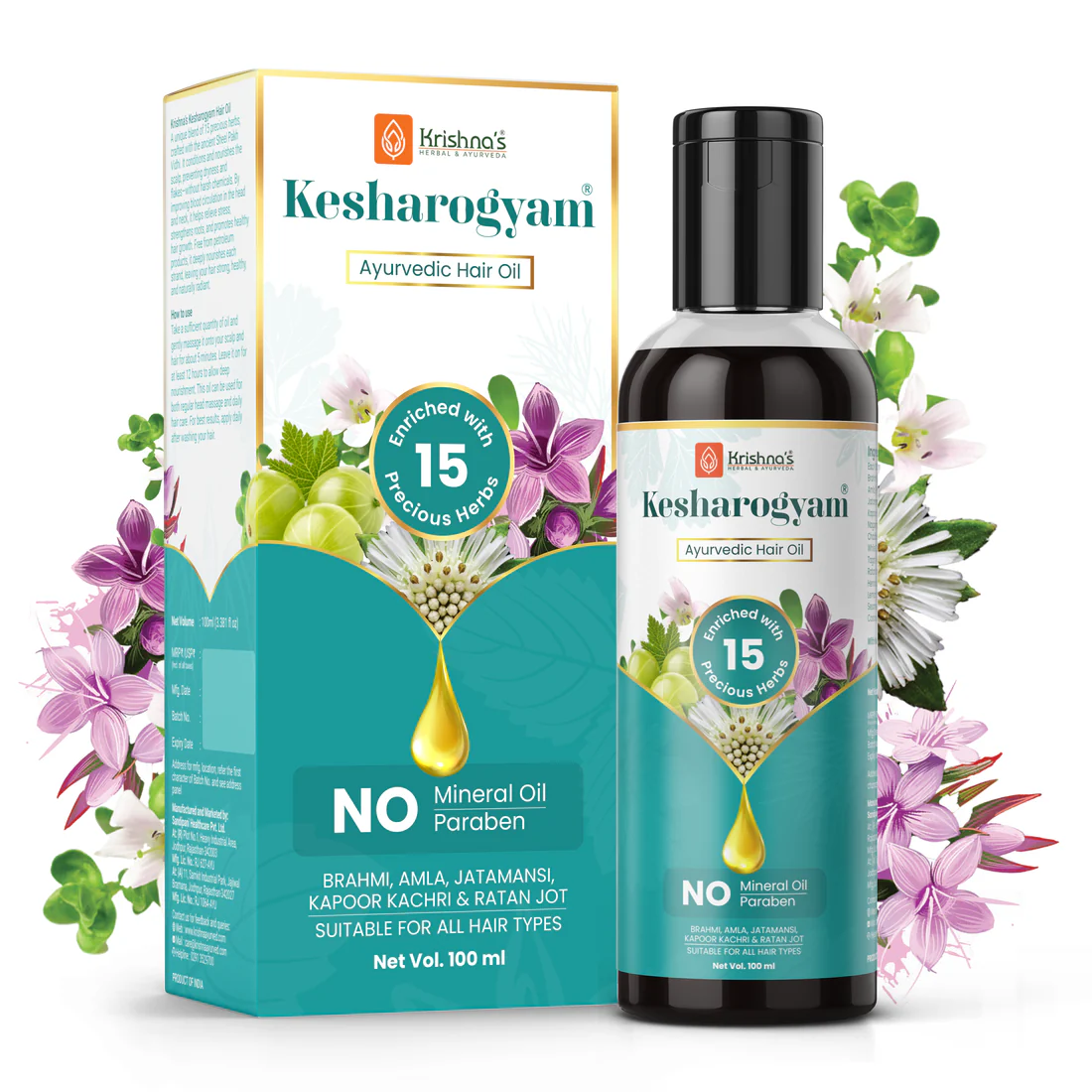 Krishna's Herbal & Ayurveda Kesharogyam Hair Oil - Distacart