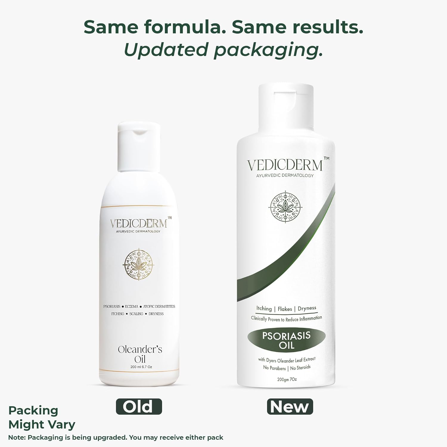VedicDerm Oleander's Oil for Psoriasis, Eczema, and Atopic Dermatitis - Distacart